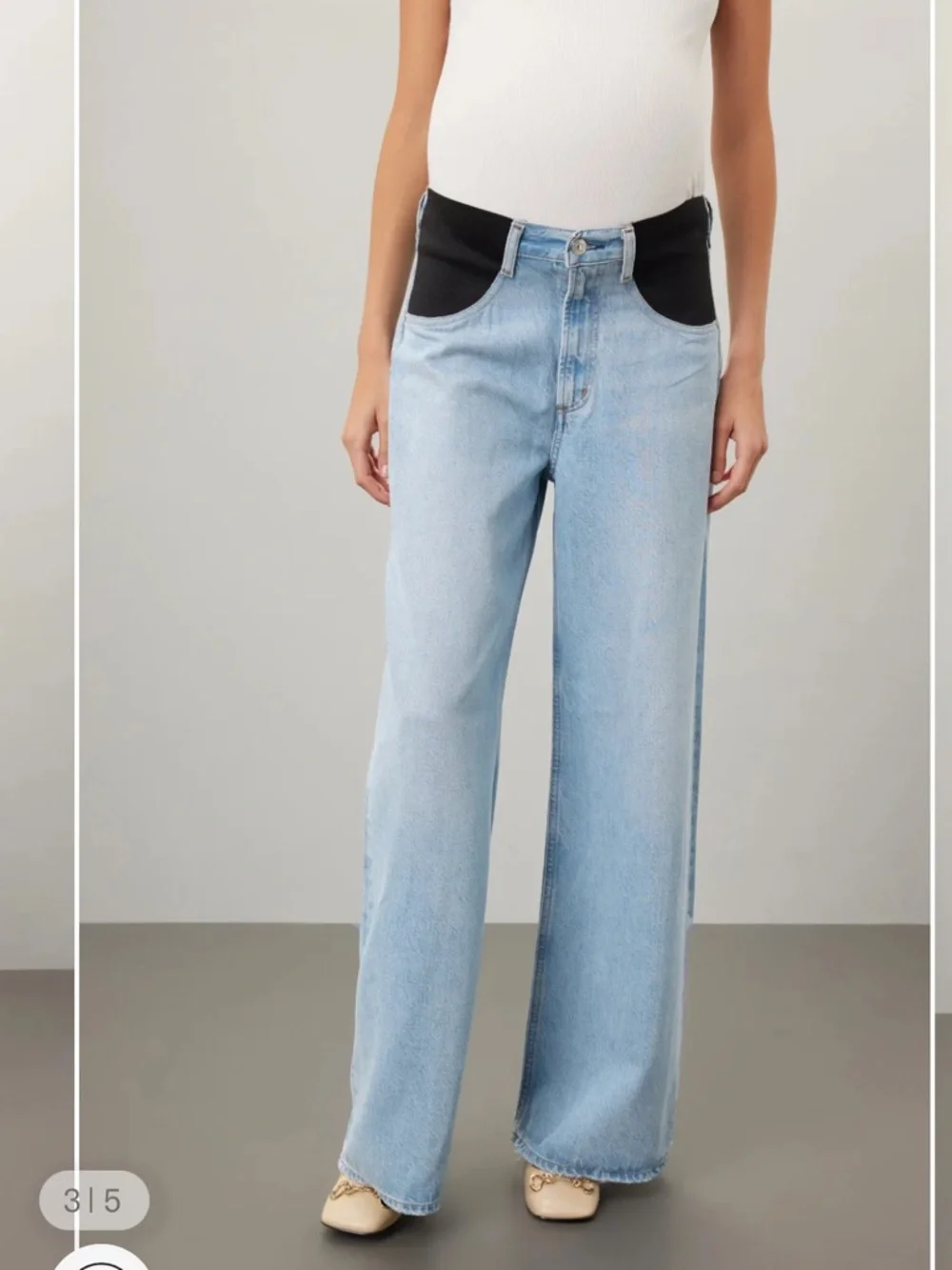 Citizens Of Humanity Paloma Baggy Maternity Jeans in Alemy Color